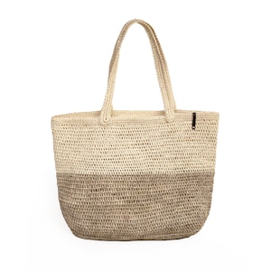 Sisal Tote Large Bag, Colorful Beige and Natural, Hand Woven market bag, beach bag, cute handmade tote bag, Summer Accessory IndieArt immagine 10