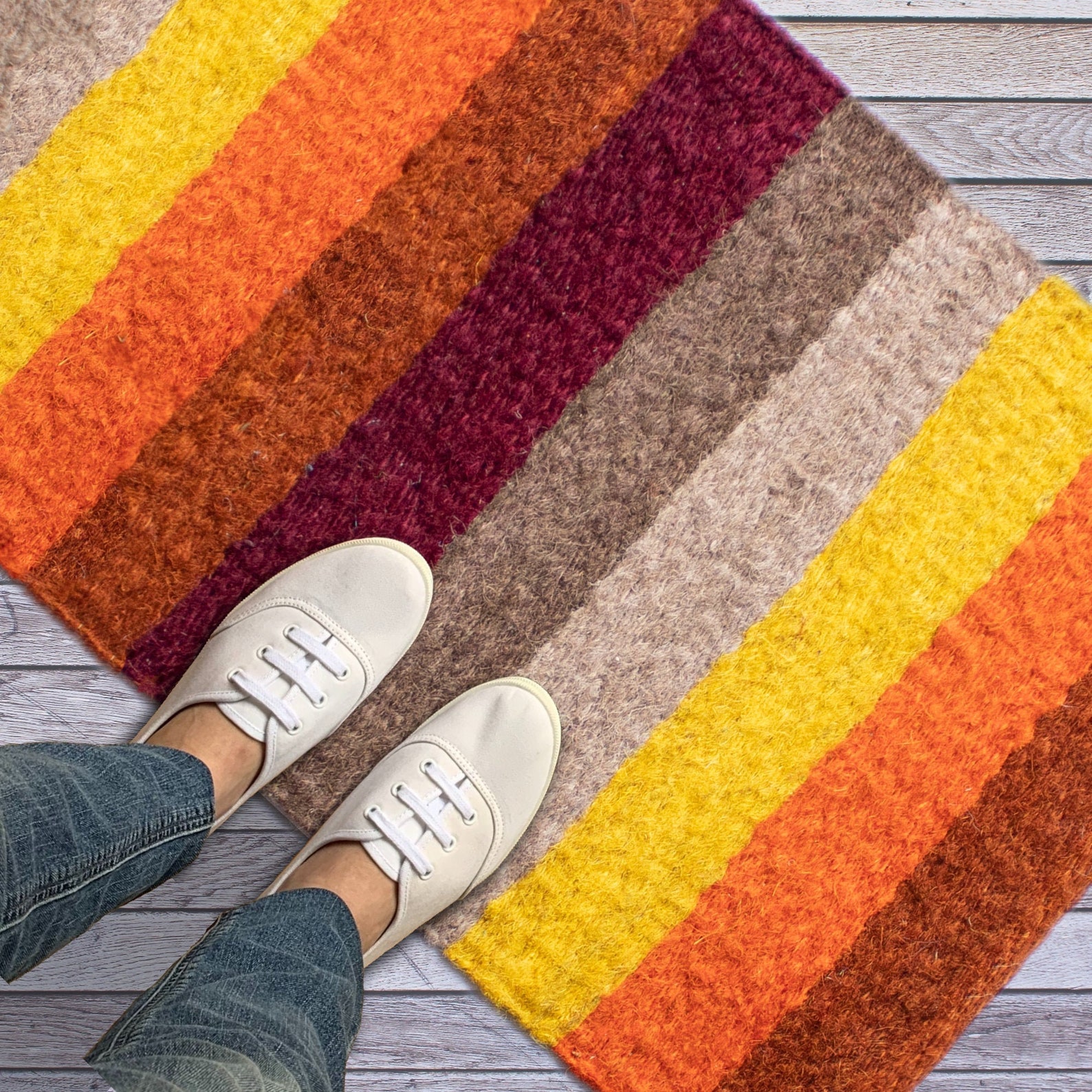 Hand Woven Door Mat for Entryway Indoor Ourdoor Colorful Rug Etsy