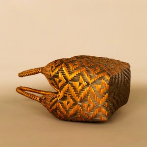 Wicker Basket, decorative basket bin, Colombian small purse 4 tetas small hand bag, Summer Decor, Rustic Decor IndieArt image 6