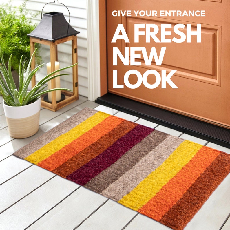 front doormat orange rug