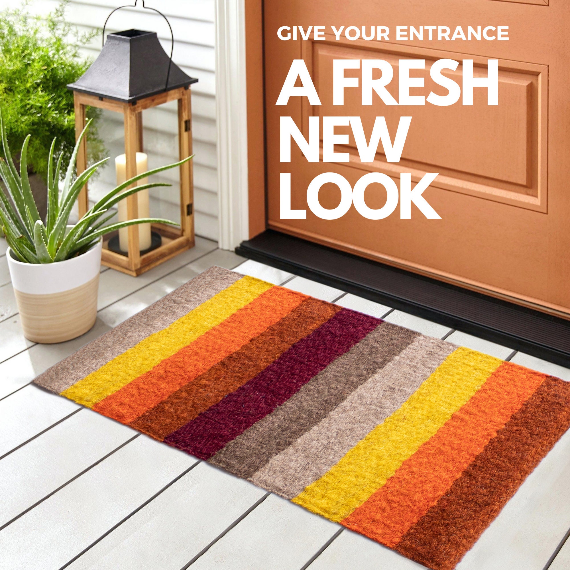 Hand Woven Door Mat for Entryway Indoor Ourdoor Colorful Rug Etsy