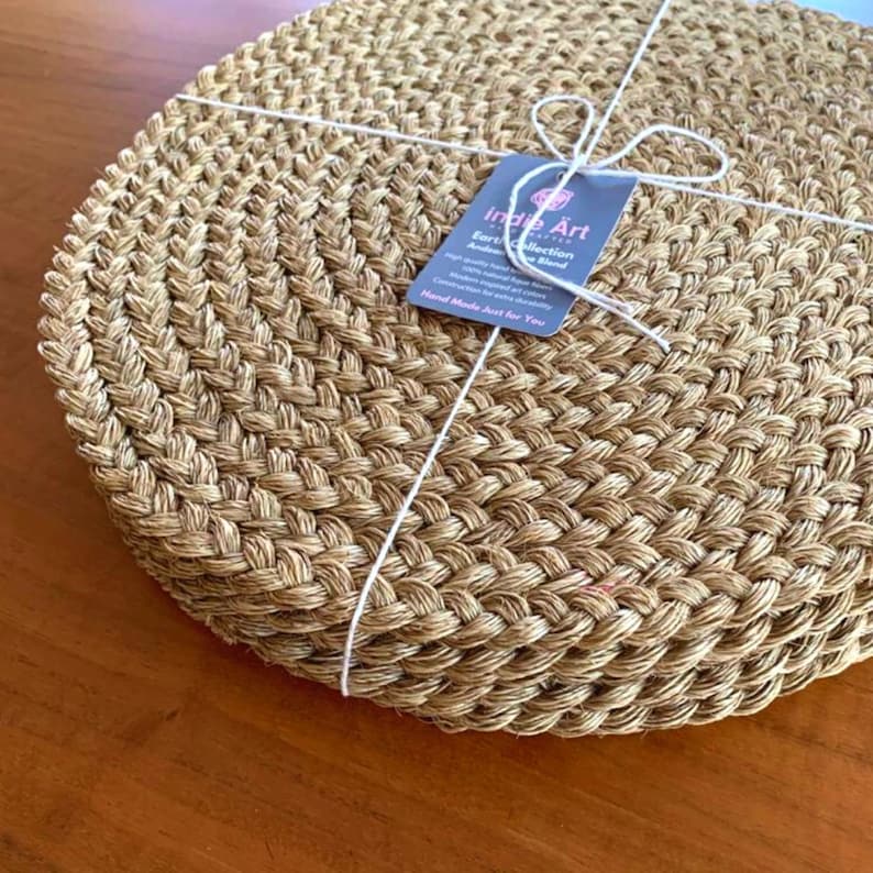 natural placemats braided