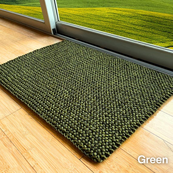 Handwoven Sisal Rug: Natural Fiber Doormat, Bedside Accent Rug, Welcome Mat, Boho Decor, Entryway Rug, Front Door Mat, Fall Home Decor
