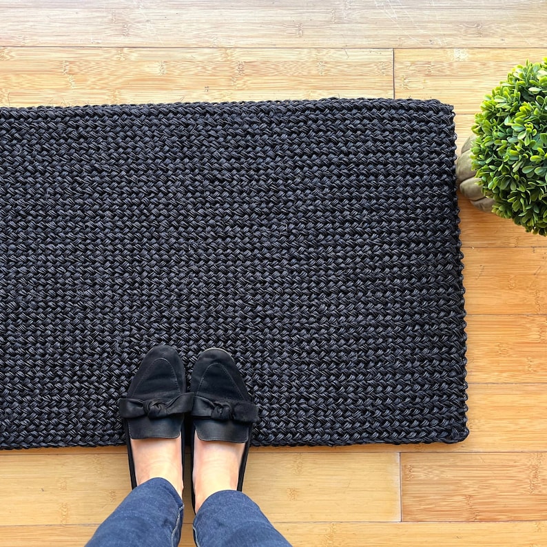 black sisal rug
