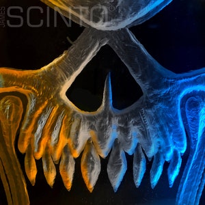 Acrylic Carved Skull Decoration 5&quot;x5&quot;
