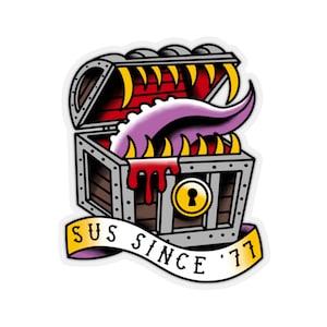 Old School: Monsters Flash Mimic Stickers / Dungeons and Dragons / D&D / Old School / Traditional / Tattoo Flash / Tabletop