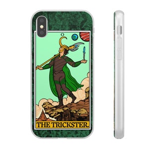 The Trickster Tarot Card Phone Case / Loki / Thor / Tom Hiddleston / Tarot / Rider Waite / Parodie / Comic Book / Marvel / MCU