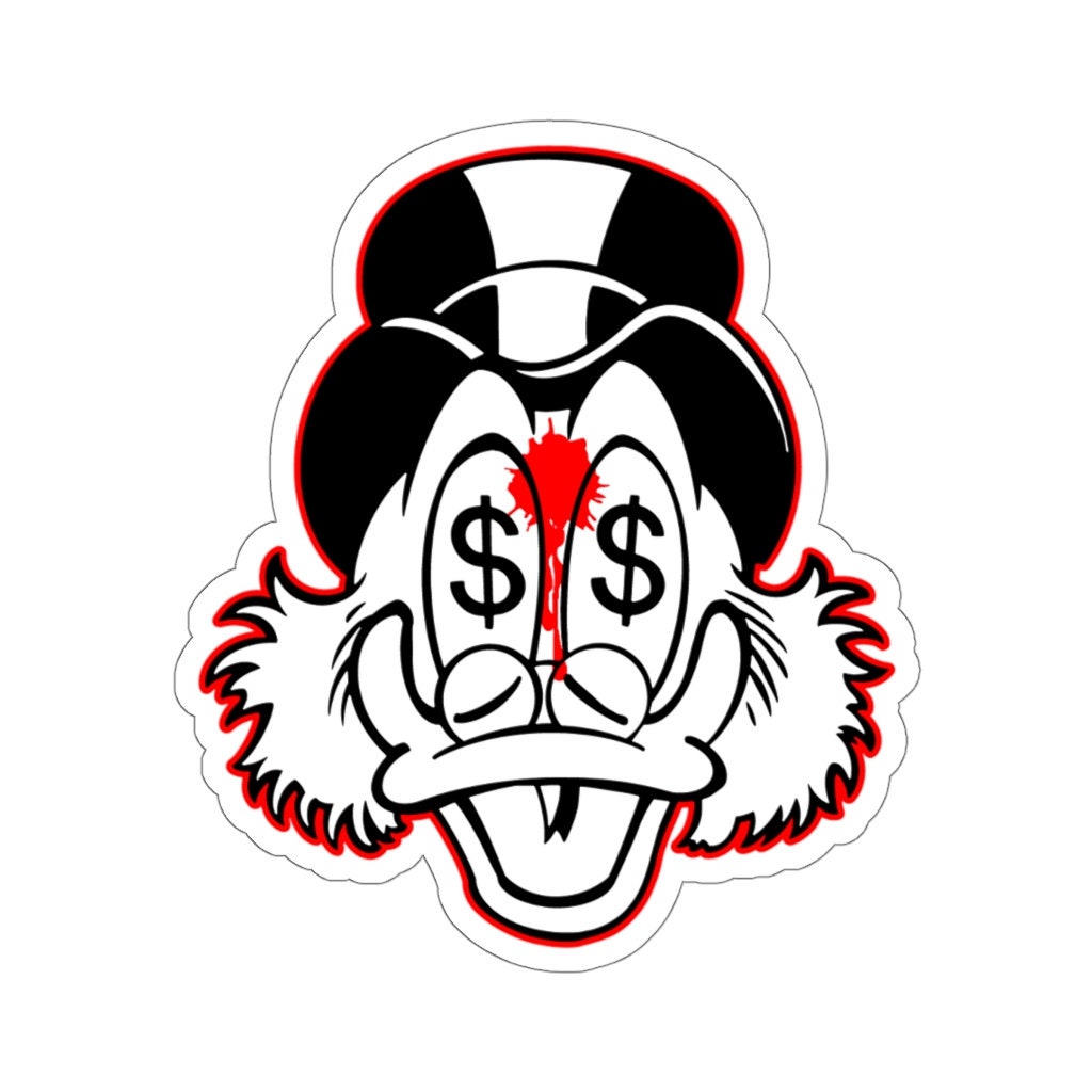 Uncle Scrooge Red Dot Stickers / Eat the Rich / Anti-capitalism / Socialism  / Communism / Street Art / Graffiti / Leftist - Etsy, image size:1024x1024