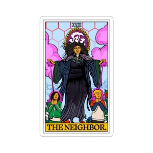 Pegatinas de cartas de tarot del vecino / Agnes / Agatha / Harkness / Wandavision / Tarot / Rider Waite / Parody / Comic Book / Marvel / MCU