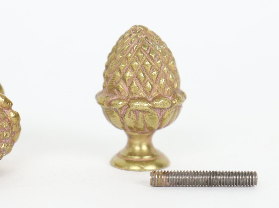 Set of 4 Vintage Bronze Finials for Furniture Pulls or for Etsy