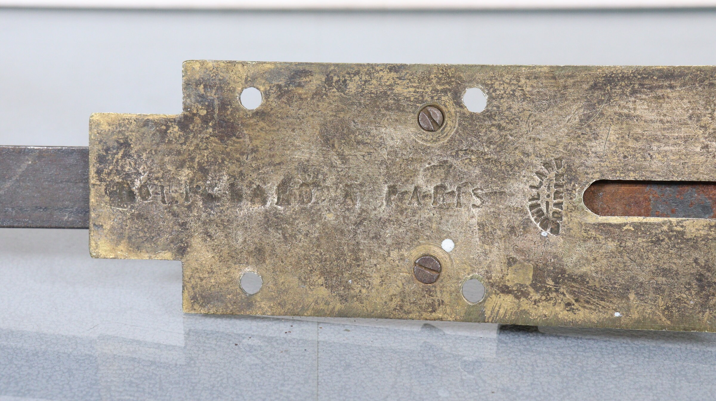 Vintage Paris French Door Stop Made From Bronze and Iron for