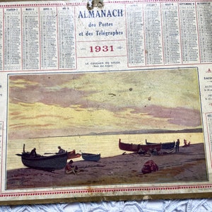 Lata 30. XX wieku - Kalendarz listonosza francuskiego z roku 1931 - 10 stron