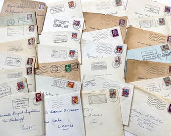1960s - 30 French half-envelopes - Without letters inside