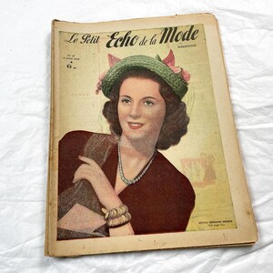 1940s - French fashion newspaper "Le Petit Echo de la Mode" with illustrations, articles and advertising - 1948