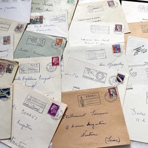 Década de 1960 - 20 envelopes franceses da década de 1960 - Sem cartas dentro