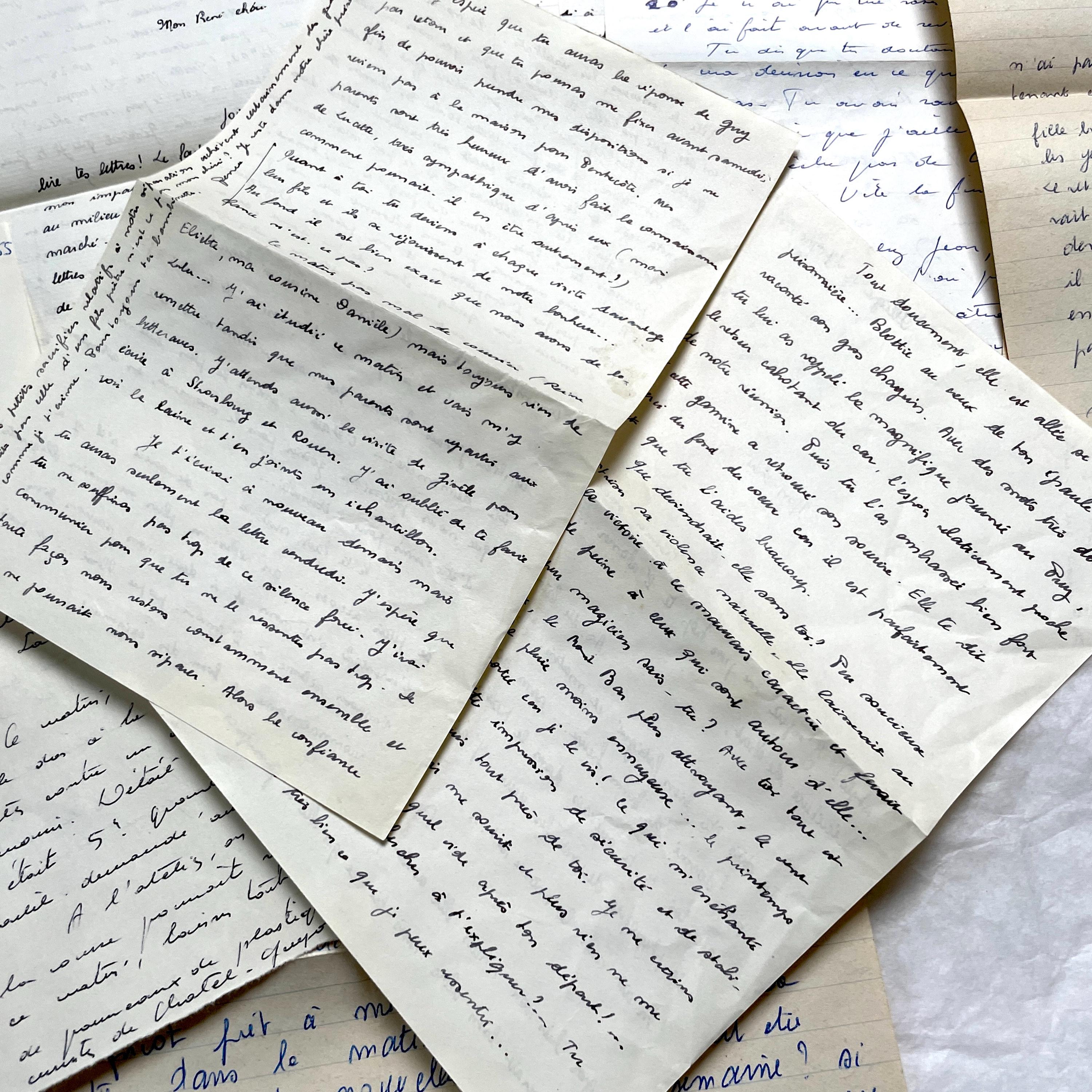 1950s - Set of 10 French Handwritten Letters - European Ephemera - Etsy