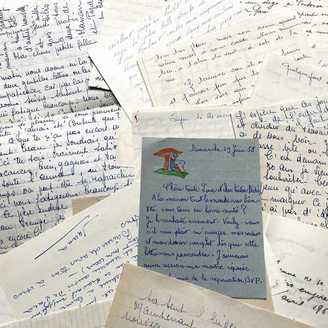 1950s 20 French Letters From 1950s - Etsy