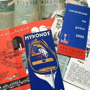 1960 年代 - ギリシャに関する 5 つのカラフルなリーフレット - 60 年前と同じように、今日の休暇を計画しましょう。