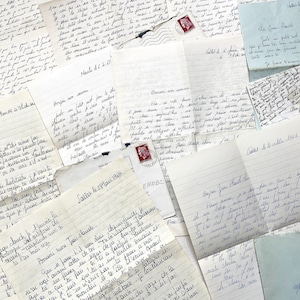 1960er Jahre - 5 oder 10 Briefe eines französischen Paares - französische Briefe in ihrem Briefumschlag