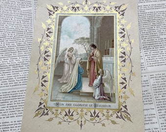 1900s - Large French religious picture by Bouasse Jeune betwwen 1900s and 1930s