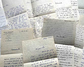 1950s - Set of 10 French Handwritten Letters - Vintage Correspondence Collection