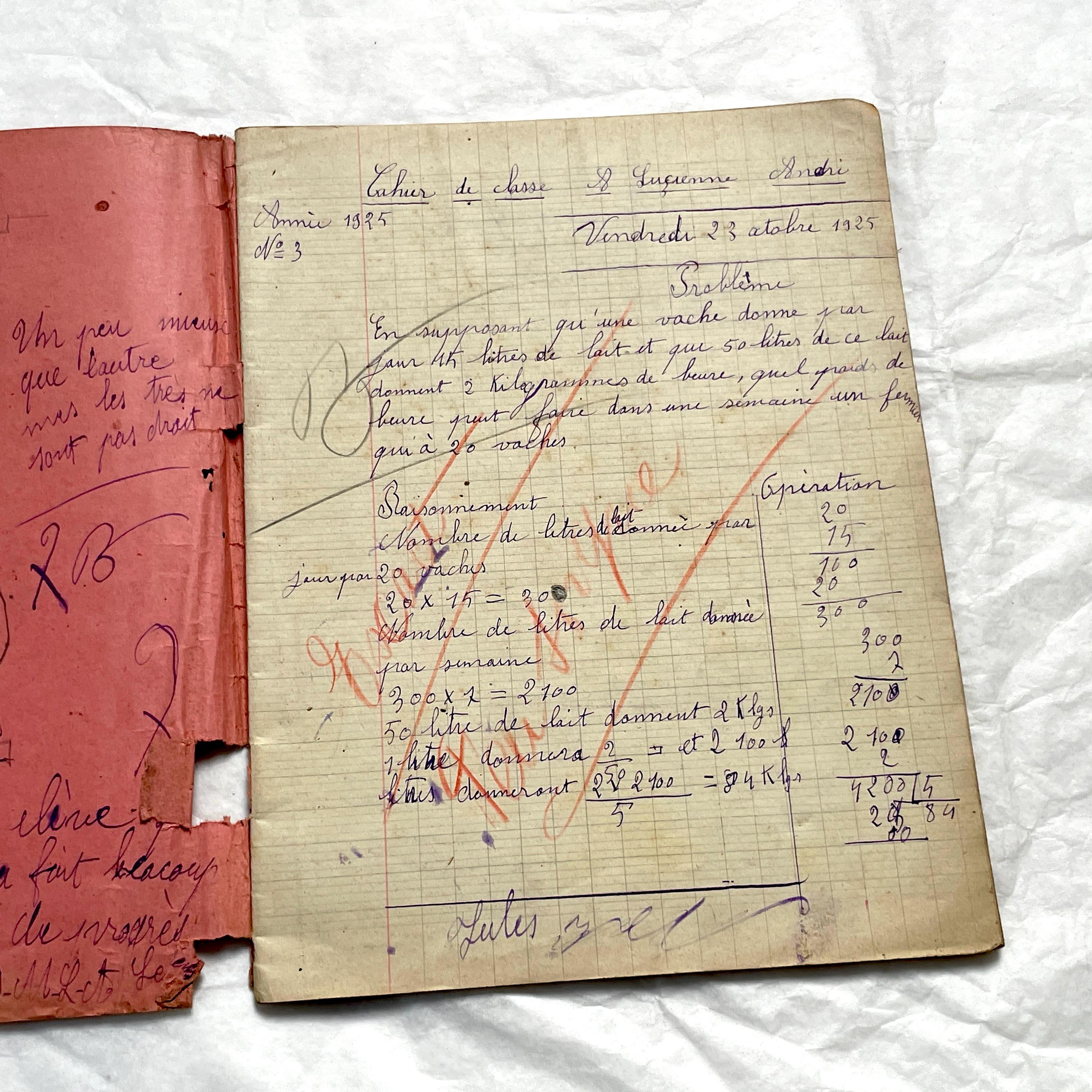 Antique French School Notebooks - Etsy