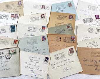 1960s - 20 French envelopes from 1960s - Without letters inside