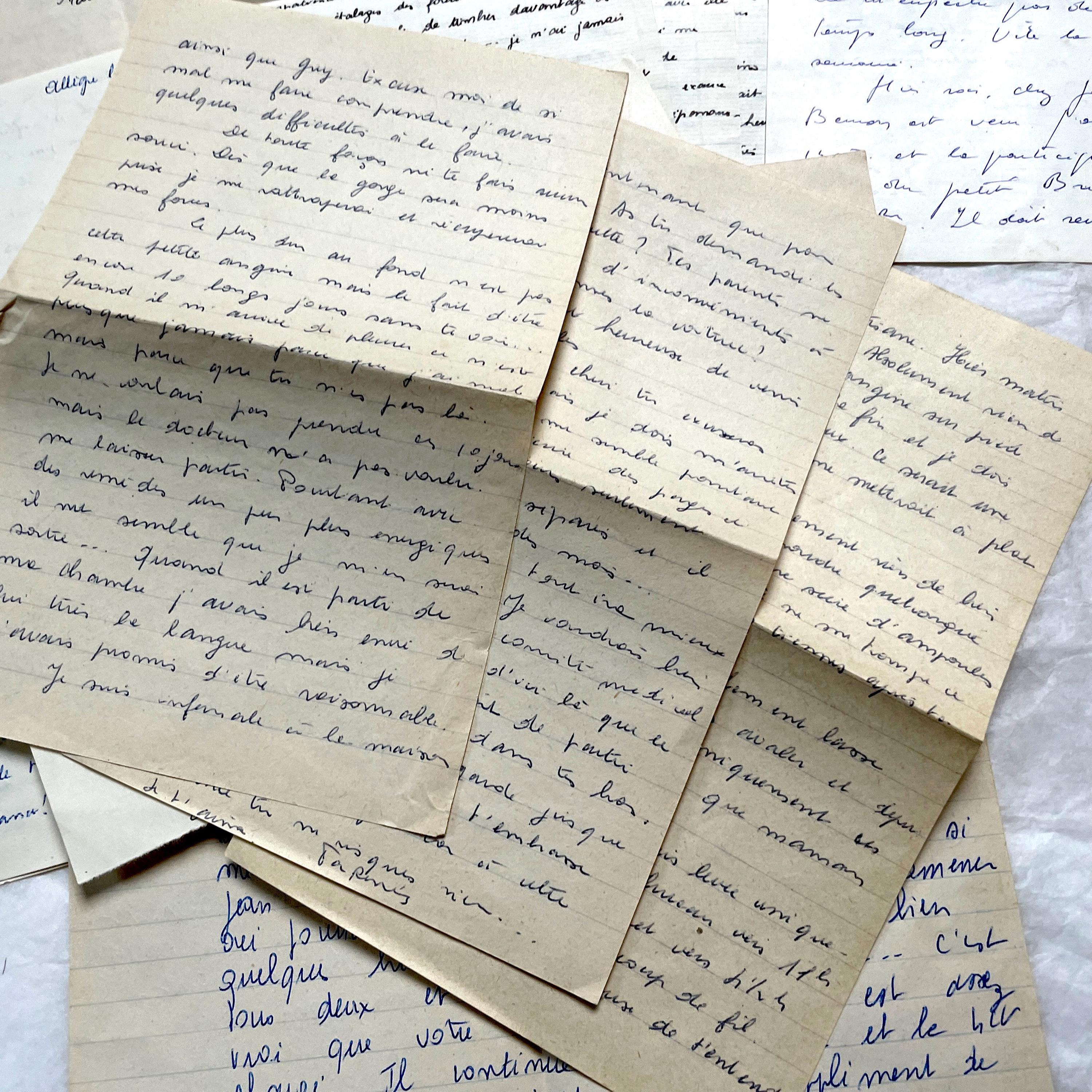 1950s - Set of 10 French Handwritten Letters - European Ephemera - Etsy
