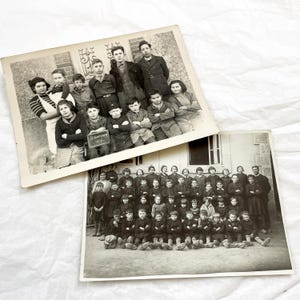 Années 40 - 2 belles photographies de classe des années 40 et 50