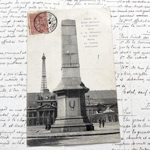 1900s - Paris postcard - Monument to the soldiers who died in battle - Vintage Paris postcard