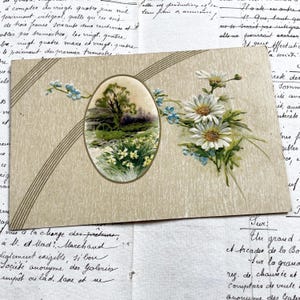 1910s - Beautiful Postcard with Flowers - Vintage French Postcard
