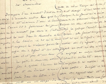 Late 19th - French Handwritten Manuscript - Original Theatre Script Draft - Literary Notes