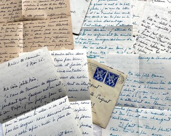 1940s - French Vintage Handwritten Letters - Authentic Correspondence Lot