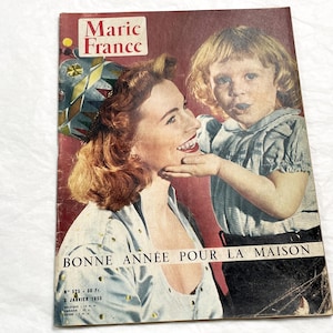 1950年代 - フランスのファッション新聞「マリー・フランス」のイラスト、記事、広告 - 1955年