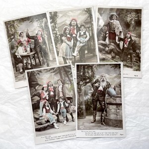 1900s - Series of 5 postcards with small theatre scenettes