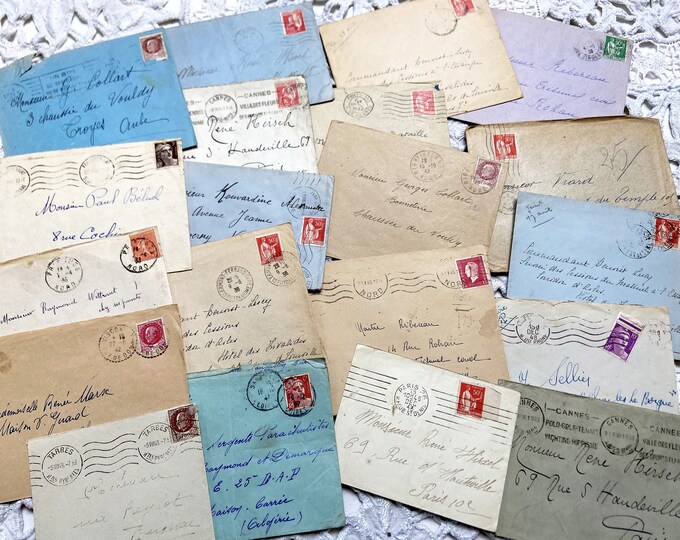 1930s - 1940s - Set of 20 Envelopes With Headers in Different Sizes and ...