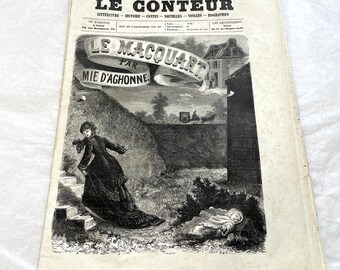 Late 19th - Le Conteur French Newspaper - Vintage Illustrated Journal