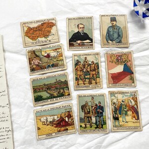 Années 30 - 10 cartes de collection françaises de la chocolaterie Pupier - Cartes françaises sur l'Europe