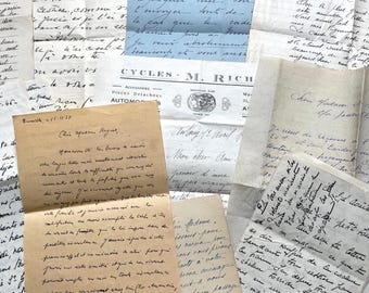 1930s - Vintage French Letters Set - Historical Ephemera Collection