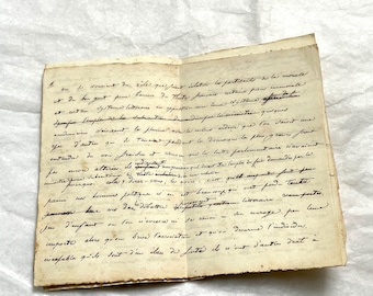 Late 19th - French Manuscript Pages - Historical Political Discourse