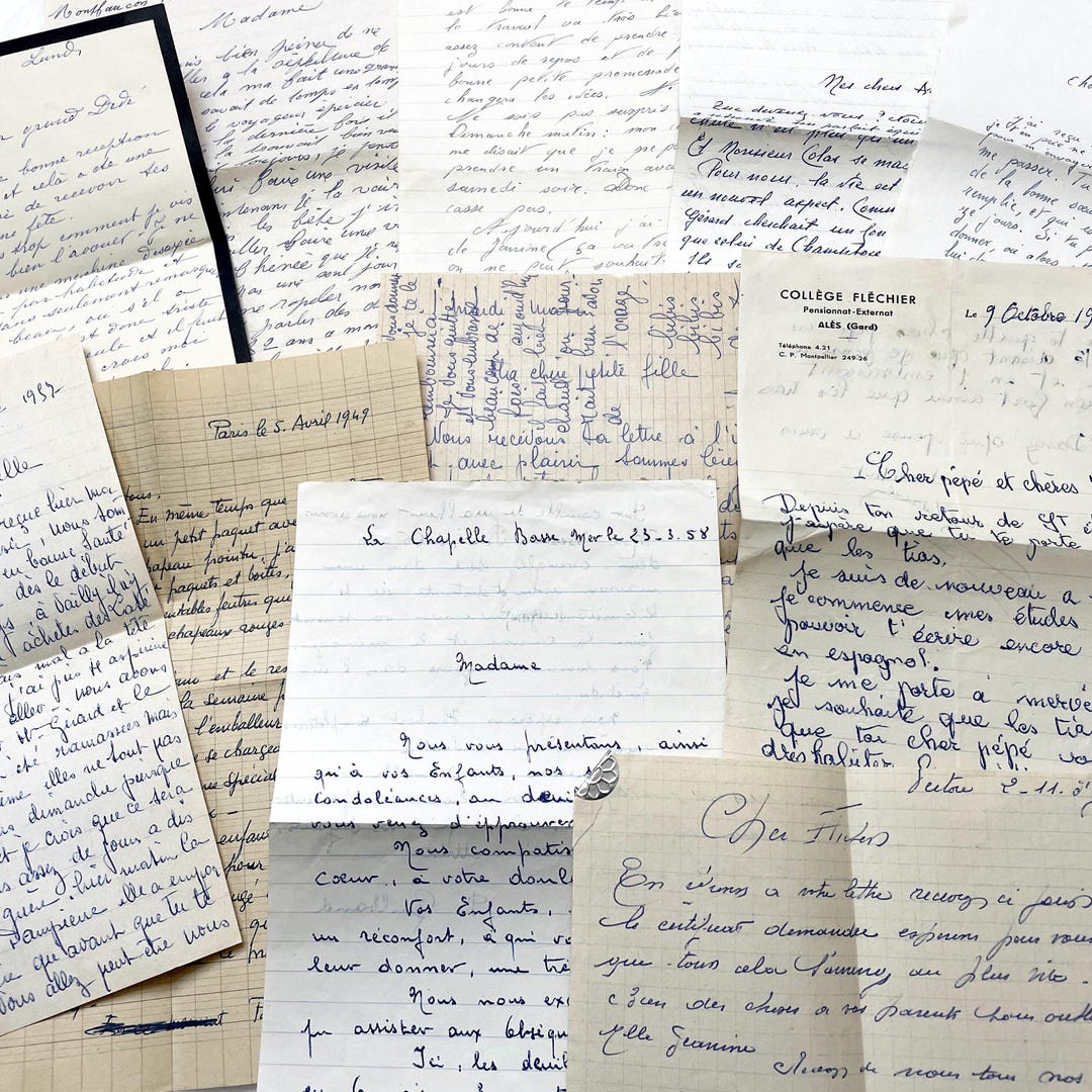 1950s 20 French Letters From 1950s - Etsy
