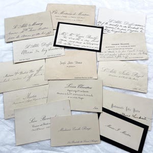 1900s - 1930s - 15 personal business cards of all ages (certainly from 1900s to 1930s) - French name cards