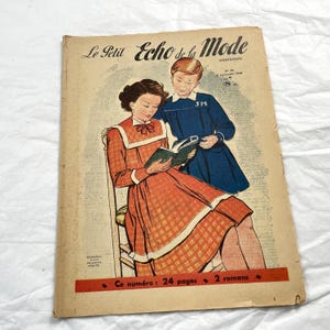 1940s - French fashion newspaper &quot;Le Petit Echo de la Mode&quot; with illustrations, articles and advertising - 1948
