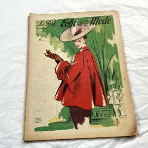 1940s - French fashion newspaper "Le Petit Echo de la Mode" with illustrations, articles and advertising - 1948