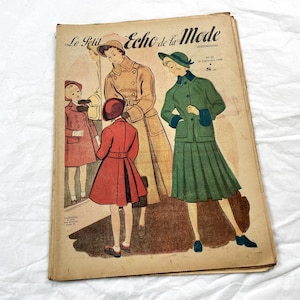 1940s - French fashion newspaper &quot;Le Petit Echo de la Mode&quot; with illustrations, articles and advertising - 1948