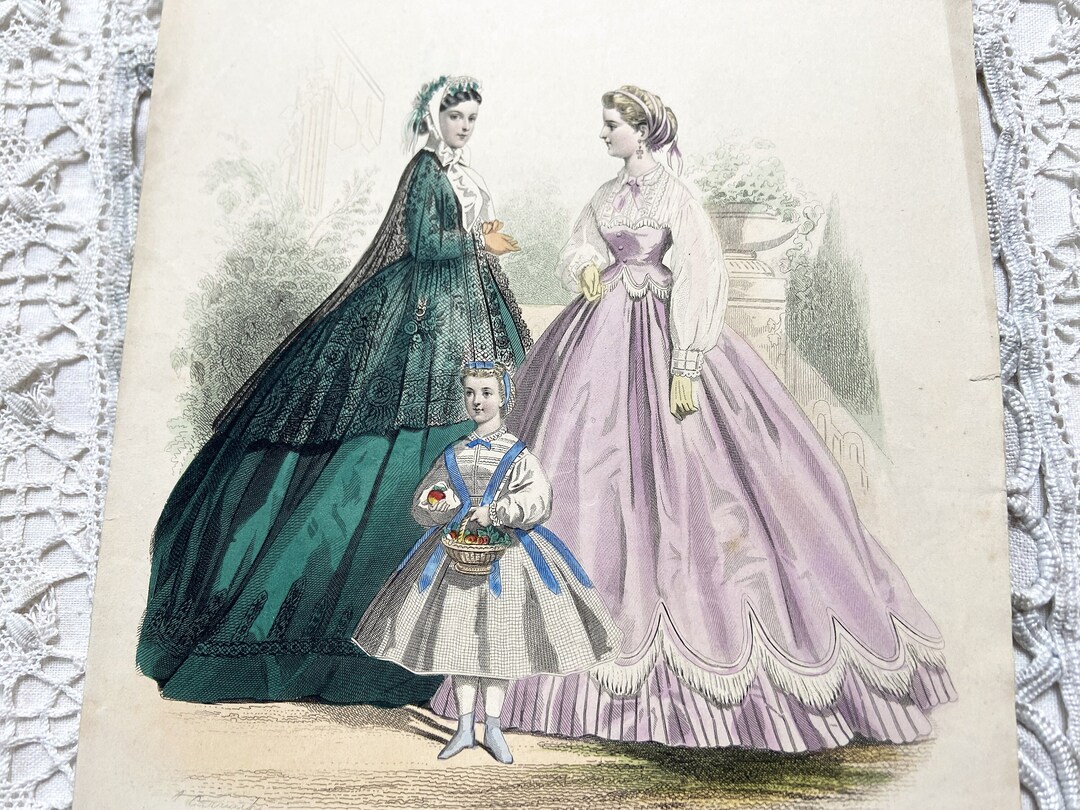 1860s Fashion French Engraving From the journal Des - Etsy