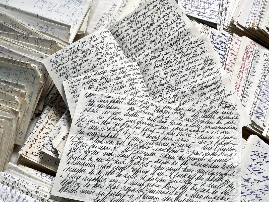 1960s - English Correspondence From France – Lot of 15+ Sheets (30 ...