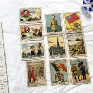 Années 30 - 10 cartes de collection françaises de la chocolaterie Pupier - Cartes françaises sur l'Europe