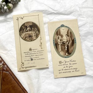 1930s - Vintage French Communion Holy Card – Catholic Ephemera – Religious Collectible form 1930s and 1940s