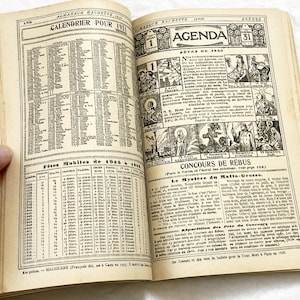1950 - 300 pagina's Franse almanak van het jaar 1950 - Almanach Hachette met veel illustraties, artikelen, romans, enz. - Meer dan 300 pagina's